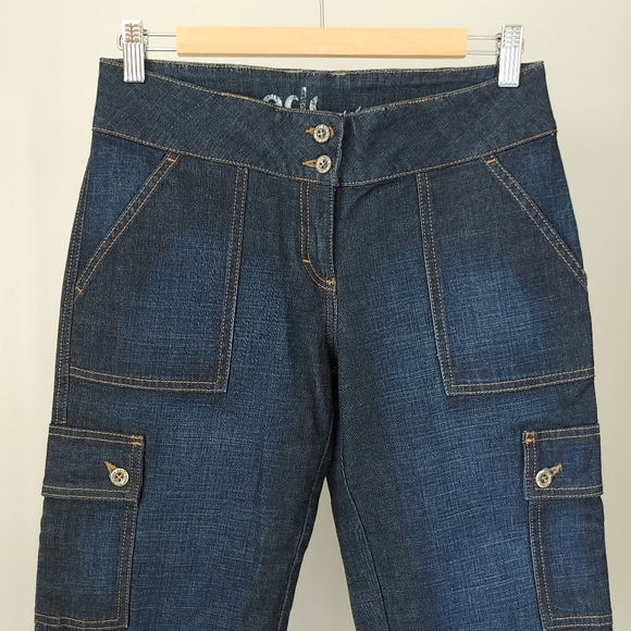 edc by Esprit Cropped Carpenter Cargo Jeans Size 9 - Picture 3 of 16